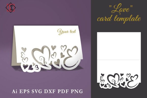 Download "Love" Card Template / Cricut - Card Collection
