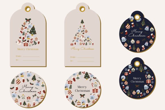 Download Christmas Holiday Gift Tag Cards SVG - Card Collection