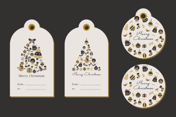 Download Christmas Holiday Gift Tag Cards SVG - Card Collection