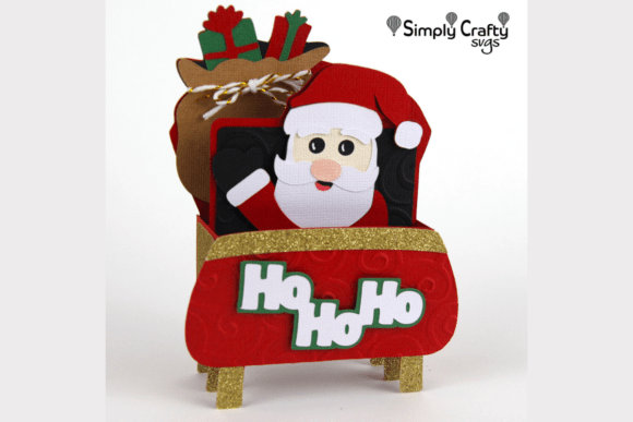 Download Santa's Sleigh Card SVG - Card Collection