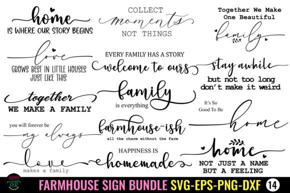 Download Farmhouse Sign SVG Bundle I Family Sign - Farmhouse sign Collection