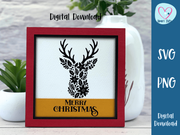 Download Christmas Card Reindeer SVG - Card Collection