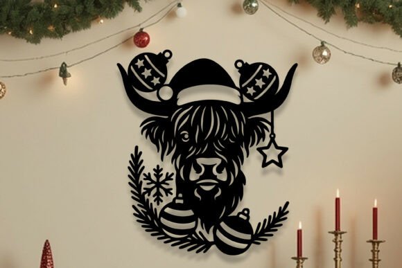 Download Laser Cut Christmas Highland Cow SVG - Christmas highland cow svg Collection