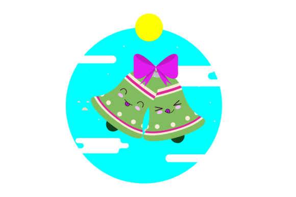 Download Christmas Cute Kawaii Bells Set Circle - Premium Bundle