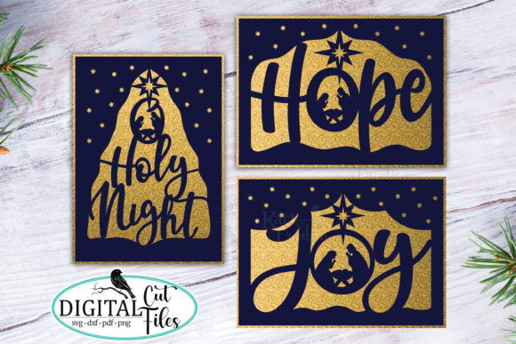 Download Joy Hope O Holy Night Christmas Card Svg - Card Collection