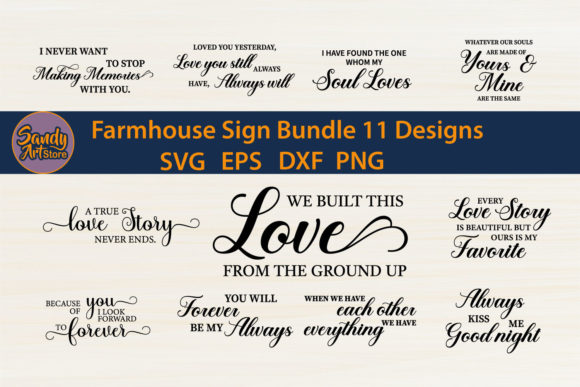 Download Farmhouse Sign Bundle Love Quotes - Farmhouse sign Collection