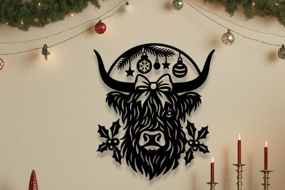 Download Laser Cut Christmas Highland Cow SVG - Christmas highland cow svg Collection