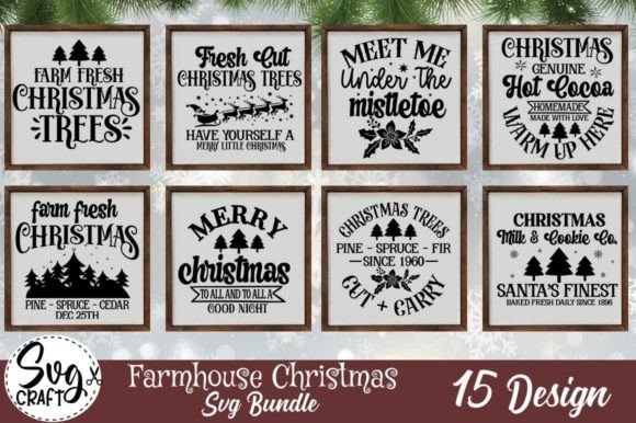 Download Farmhouse Christmas SVG Bundle - Farmhouse christmas svg Collection