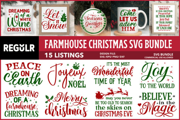 Download Farmhouse Christmas Svg Bundle - Farmhouse christmas svg Collection