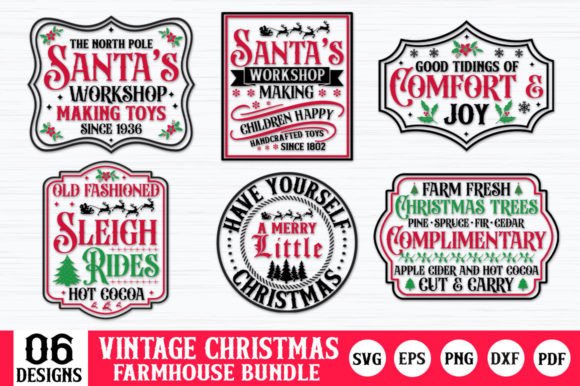 Download Vintage Farmhouse Christmas SVG Bundle - Farmhouse christmas svg Collection