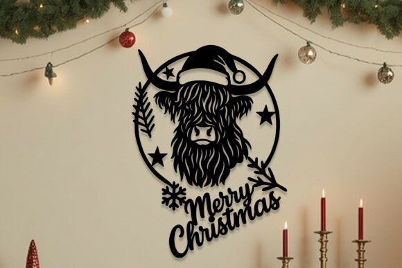 Download Laser Cut Christmas Highland Cow SVG - Christmas highland cow svg Collection