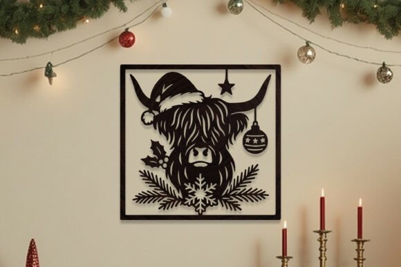 Download Laser Cut Christmas Highland Cow SVG - Christmas highland cow svg Collection