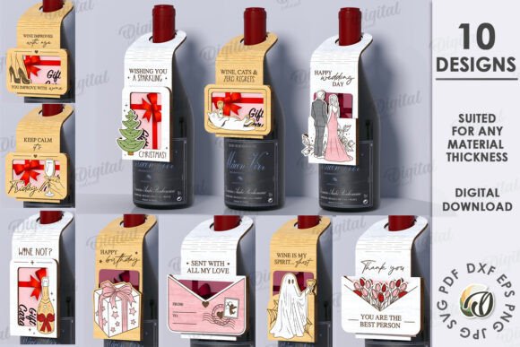 Download Bottle Neck Gift Card Holder Tag Bundle - Card Collection