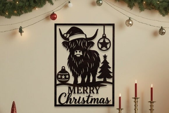 Download Laser Cut Christmas Highland Cow SVG - Christmas highland cow svg Collection