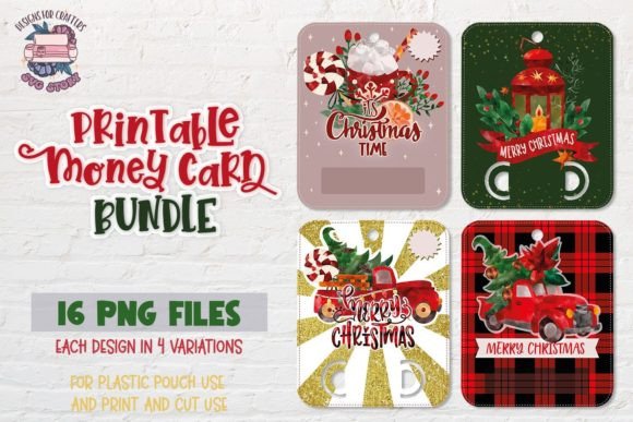 Download Christmas Money Card SVG Bundle of 4 - Card Collection