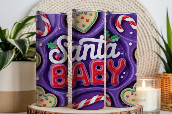 Download Santa Baby Festive Treats Tumbler Wrap - Festive treats Collection