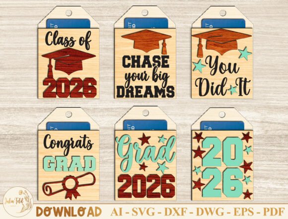 Download Graduation Gift Card Holder SVG Bundle - Card Collection