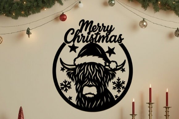 Download Laser Cut Christmas Highland Cow SVG - Christmas highland cow svg Collection