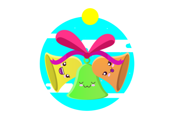 Download Christmas Three Bells Kawaii Circle Art - Premium Resources